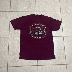 Harley Davidson Vintage Maroon Ohio T-Shirt!